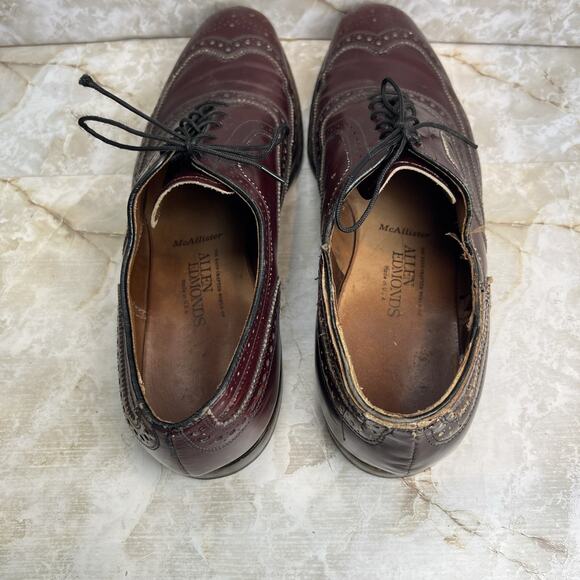 Allen Edmonds McAllister Wingtip Burgundy Oxford Shoes Men\'s Size 12D 6275 main image 4